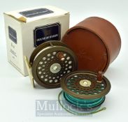 Hardy JLH 5 alloy fly reel, rear disc adjuster, smooth alloy foot, as new original finish, spare