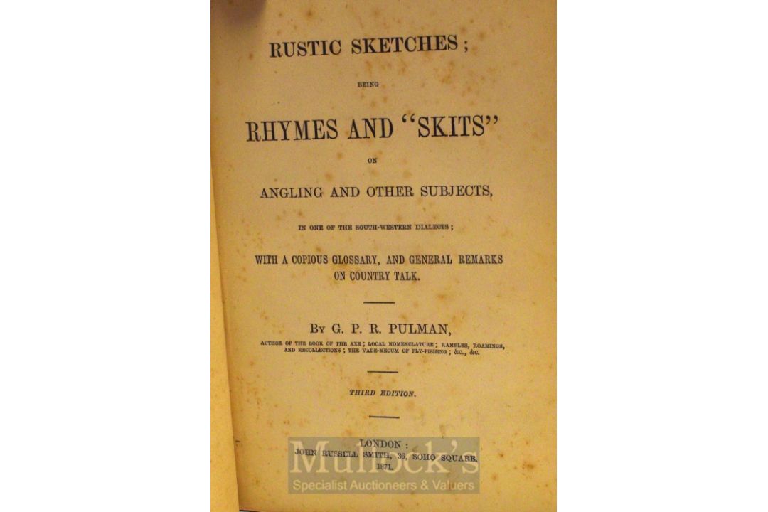 Pulman G P R – Rustic Sketches 1871 London 3rd edition in original binding - Image 2 of 2