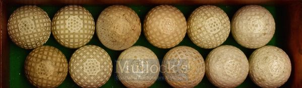 Selection of Square Mesh Dimple Golf Balls having Made in England to the bottom, no further maker’