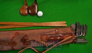Set of Ladies Golf Clubs with Golf Bag comes in a good canvas and leather golf bag including a bag
