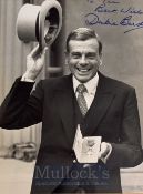 Harold Dennis ‘Dickie’ Bird Signed Cricket Print depicts Bird receiving his OBE medal, signed in ink
