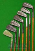 7x Various Maxwell Irons from cleek to mid iron, mashie, deep faced mashie and Star Maxwell mashie