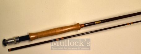 Fine Hardy The Jet 8ft 6in 2pc Fibalite fly rod with agate lined butt guide – alloy screw locking
