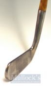 Tom Stewart of St Andrews Maker Stamped R.T.J Wry Neck Metal Blade Putter fitted with the original