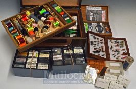 Selection of Fly Tying Accessories – To include hooks, good selection of flies, wooden tackle box,