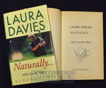 Davies, Laura (Dame) signed golf book - “Laura Davies Naturally…” 1st ed 1996 signed to the main