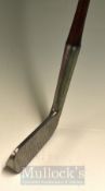 Tom Stewart Wide Sole ‘The Citizen’ Metal Straight Blade Putter with vertical face lines, fitted