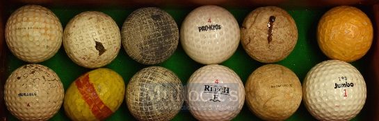 Assorted Selection of Golf Balls to include a rubber core square mesh, ‘Egg Shaped’ unnamed, Durable