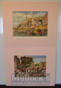 India Engravings C.1860s to include from W. Carpenter Jun ‘Delhi’ and ‘Benares’ both mounted