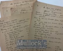 India & Punjab – Royal Visit of Lahore 1905 A seven page handwritten official programme on ‘The
