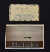 Aviation Autograph – Gustave W. Hamel Signed Cutting ‘The First Aerial Postman’ text below