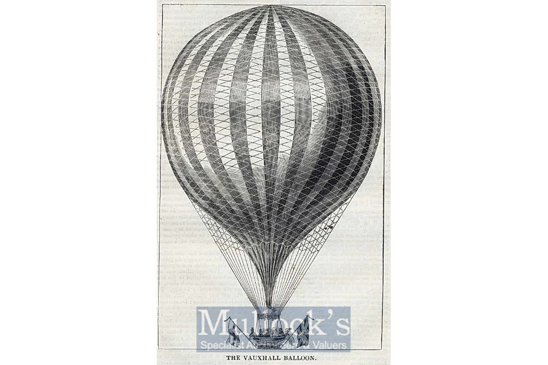 Poster - In English Advertising The Ascent Of Mr. Greens "Vauxhall (Nassau) Balloon. December 19th - Image 2 of 2