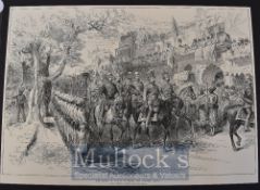 India & Punjab – 1876 ‘The Prince of Wales at Delhi: The Chandry Chowk’ Engraving after William