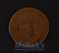 Theatre Royal, Drury Lane, London. The Second Theatre, 1684, Early copper Ticket Obverse;