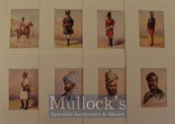 India – Selection of Lovett Lithograph Prints depicting different views of Sikh Regiment, all