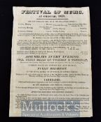 1821 Festival of Music at Chester which advertise 6 concerts in the Cathedral mostly of Handel’s