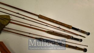 Selection of Fishing Rods: To consist of 2 Split cane fly rod, Briston & Short Sea Trout rod,