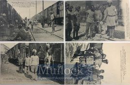 India & Punjab – Indian & Sikh Military WWI Postcards A set of 4 vintage original First World War