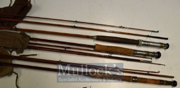 Selection of Fishing Rods: To consist of Split cane fly rod, Lee of Redditch fly rod, green Heart