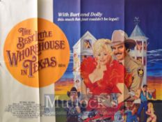 Film Poster - The Little Best Whorehouse in Texas - 40 X 30 Starring Burt Reynolds, Dolly Parton
