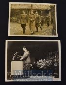 Adolf Hitler with Galeazzo Ciano Photograph in black and white with Heinrich Hoffman stamp to