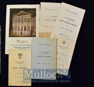Hawks Club Cambridge Dinner Menus from 1938 onwards includes 1947 and 1949 plus Dinner to The