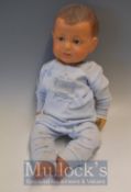 Rare French Boy Googly Eyed Celluloid Doll: Made by SNF - Societe Nobel Française 1927-1939 (FRA)