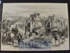India & Punjab – 1876 ‘Arrival of the Prince of Wales at Jummoo, Cashmere’ Engraving after William