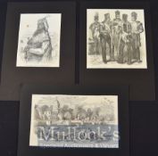 India & Punjab – Three Engravings 1857 to include ‘Nana Shaib, ‘Group of Sepoys and ‘Surseya-Ghaut