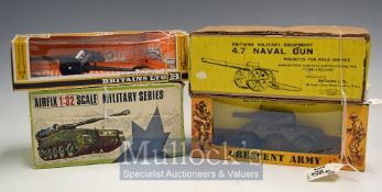 Military Vehicle Diecast Toys – To consist of Britains 9732 German Field Gun, 4.7 Naval Gun,