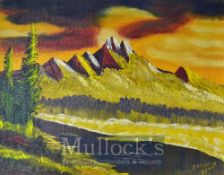 American Serial Killer – Original Artwork - John Wayne Gacy (1942-1994) ‘High Country Sunset’ Oil
