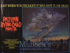 Film Poster - Horror Film Return of the Living Dead II - 40 X 30 Starring James Karen, Dana Ashbrook