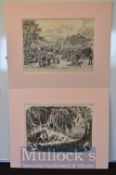 India – Engravings with French Text to include ‘Familles anglaises echappant a la poursuite de