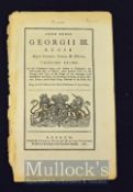 George III Act of Piracy 1780 An Act to impower His Majesty to secure and detain Persons charged