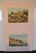 India Engravings C.1860s to include ‘Peshawar’ and ‘Cawnpore on the Ganges’, both mounted