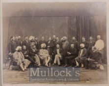 India & Punjab - Maharajah Mahendra Singh of Patiala in Durbar A scarce large albumen photograph