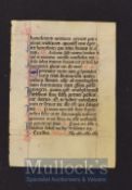 Great Britain - An Early English Manuscript Leaf From A 