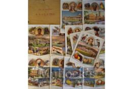 Full set of postcard size ‘Captain Navy Cut-The British Empire’ cigarette cards 1929 issue. 12/