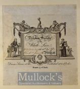 Bristol Dolphin Society 1822 Charitable Institution Still In Existence Invitation - to Annual