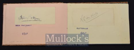 Autograph Album containing a mixed selection of Sporting Autographs to include Henry Cotton, Dai