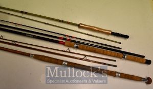 Selection of Fishing Rods: To include Priory Rod 3pcs split cane, Daiwa 2117- 9’ tubular glass