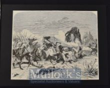 India & Punjab – ‘A Mon Secours Mon Brave Kubadar’ Artists Impression of battle during the Indian