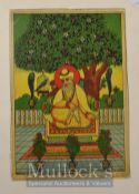 India – Guru Nanak Colour Print published by Ravi-Vaibhave Press Ghatkoper, registered No11, mounted