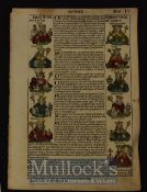 Germany 1493 - Nuremburg Chronicle Single Leaf With Illustration Of Various Kings. This is from