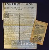 Scotland - C.1728 Broadside - Instructions Given by the Commissioners and Trustees For Improving the