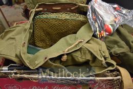 Fishing Equipment: To Consist of 3 Landing Nets, 1 Keep net, 2 rod rests, 4 Bait tins, multi rod
