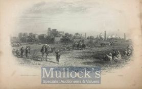 India & Punjab – The Walls of Lahore 1850 An original antique steel engraving of the View of