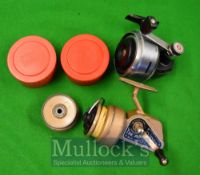 Fishing Reels: JW Young The Ambidex No 2 with spare spool together with ABU 507 closed face fixed