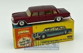 Corgi Toys 247 Mercedes 600 Pullman - dark metallic red, cream interior, chrome trim, spun hubs -