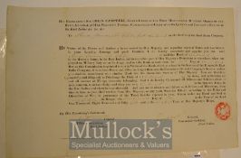 Sir Colin Campbell as General and Commander-in-Chief, East Indies, Document one page, oblong